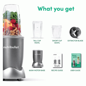 Nutribullet NBR-0612 Smoothie Maker Gray 600W | PLUGnPOINT