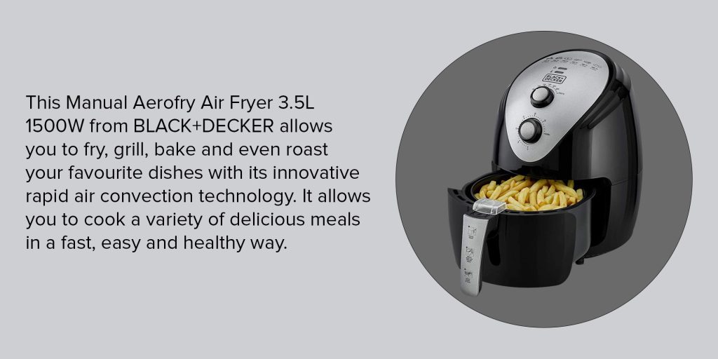 Black+Decker 3.5L Aerofry – AF150-B5 - PLUGnPOINT - The Marketplace