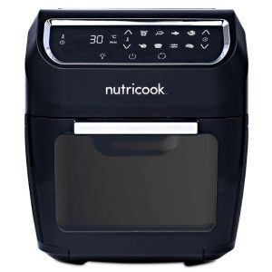 Nutricook Air Fryer Oven, 1800 Watts, Digital/One Touch Control Panel  Display, 8 Preset Programs, 12 Liters, Black