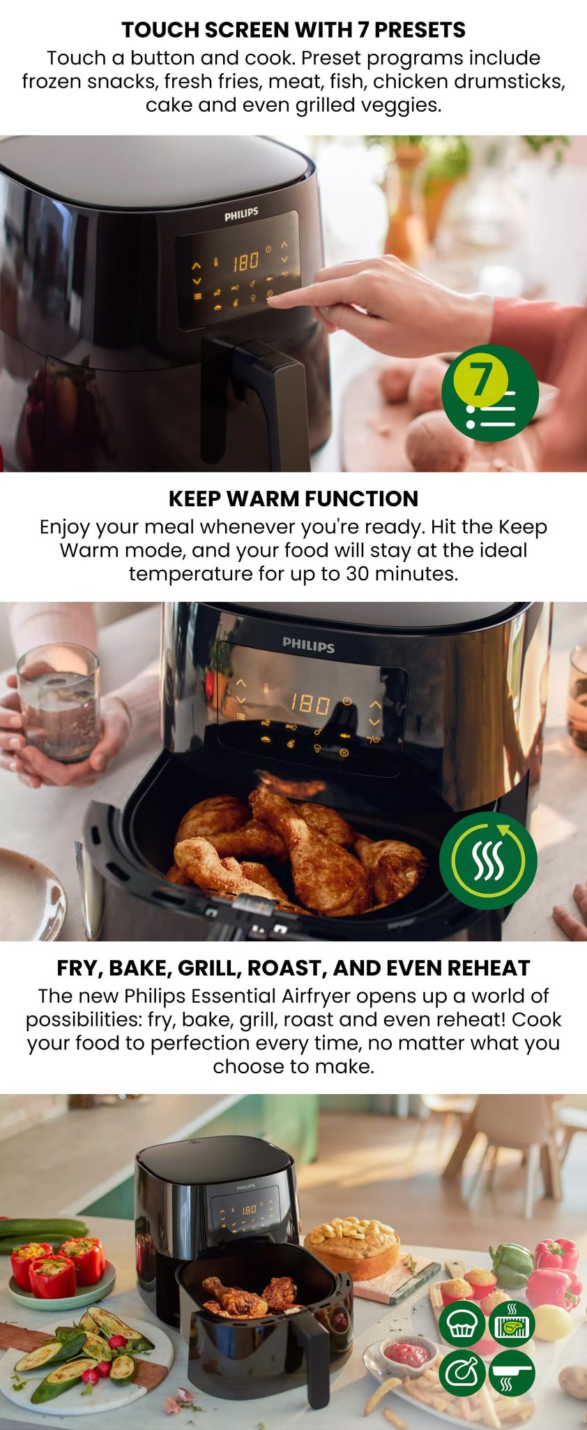 Philips HD9270/91 Essential XL Air Fryer PLUGnPOINT