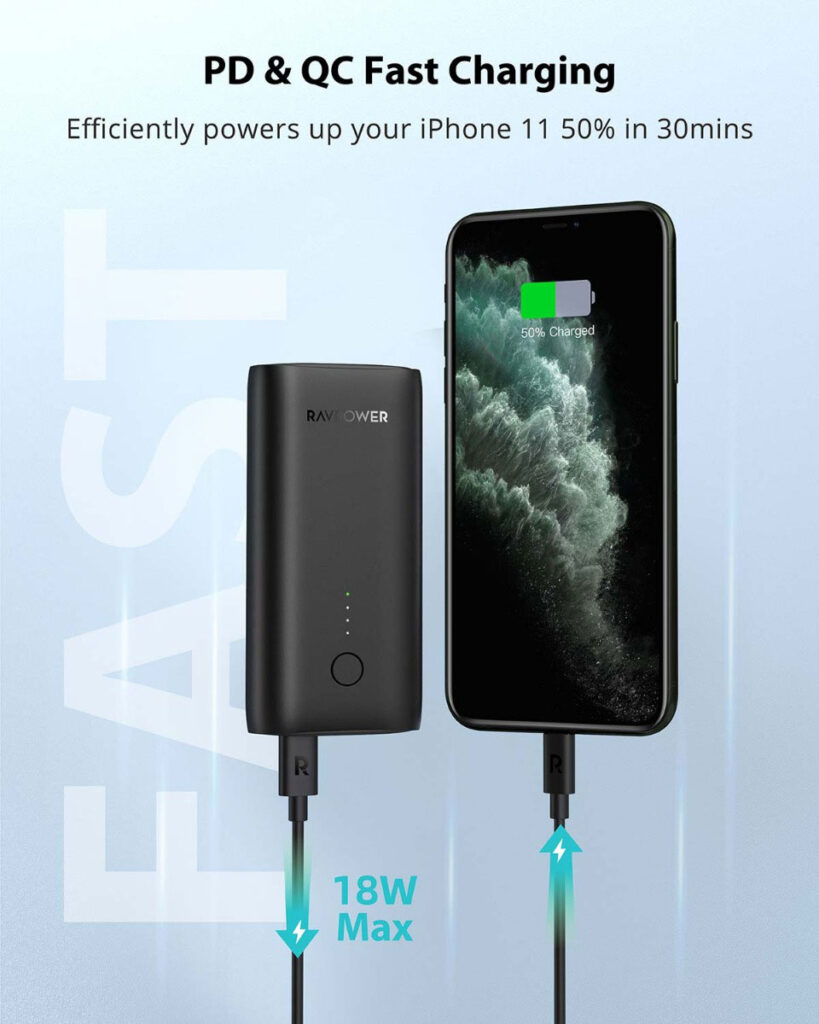 Ravpower Power Bank 10000mah Pd And Qc 2 Port 18w Black Pb205 Plugnpoint The Marketplace 7038