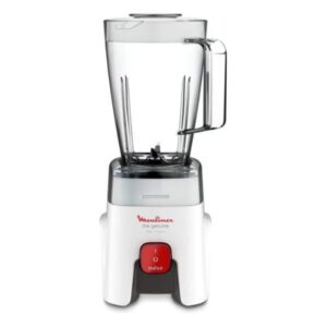 MOULINEX Blender Genuine 1.75 L Blender Smoothie Maker, Mixer, 500 W, 2 Attachments, One Speed and Pulse Function, White - LM242B28