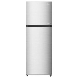 Midea 385L Gross Top Mount Double Door Refrigerator 2 Doors Frost Free Fridge Freezer with Smart Sensor & Humidity Control, Active-C Fresh, Multi-Air Flow, Electronic Control, Silver - MDRT385MTE46